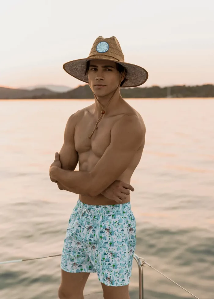 Surf Style Sun Hat w/ Neck Tie - Image 3