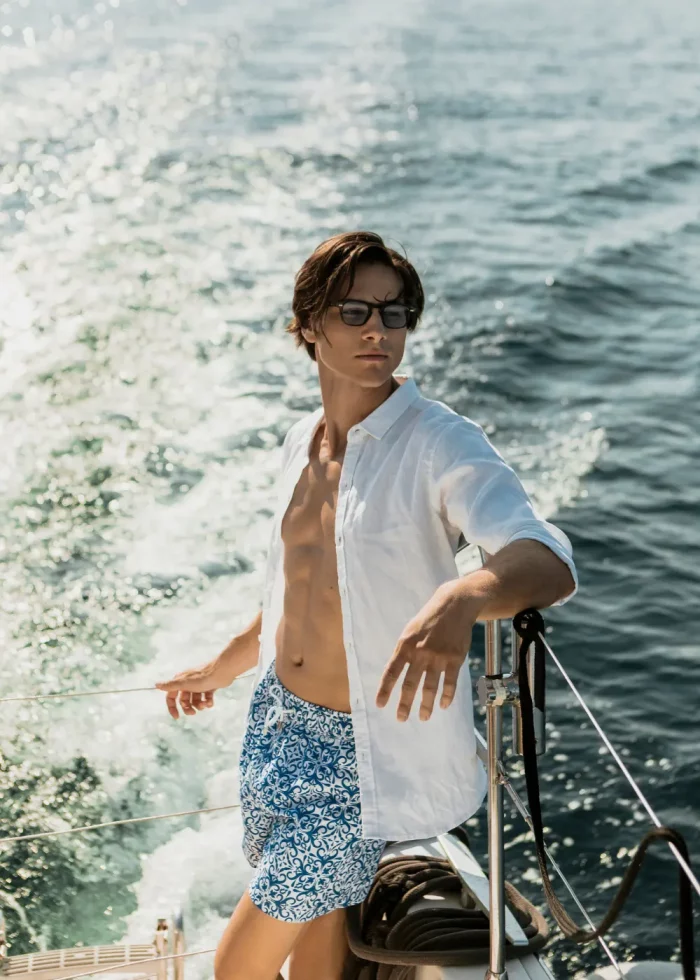 100% Cotton Dusty Blue Shirt - Image 3