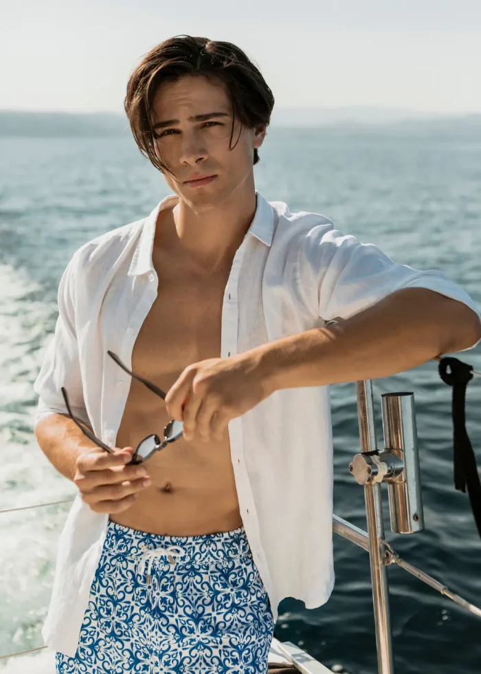 100% Cotton Dusty Blue Shirt - Image 2