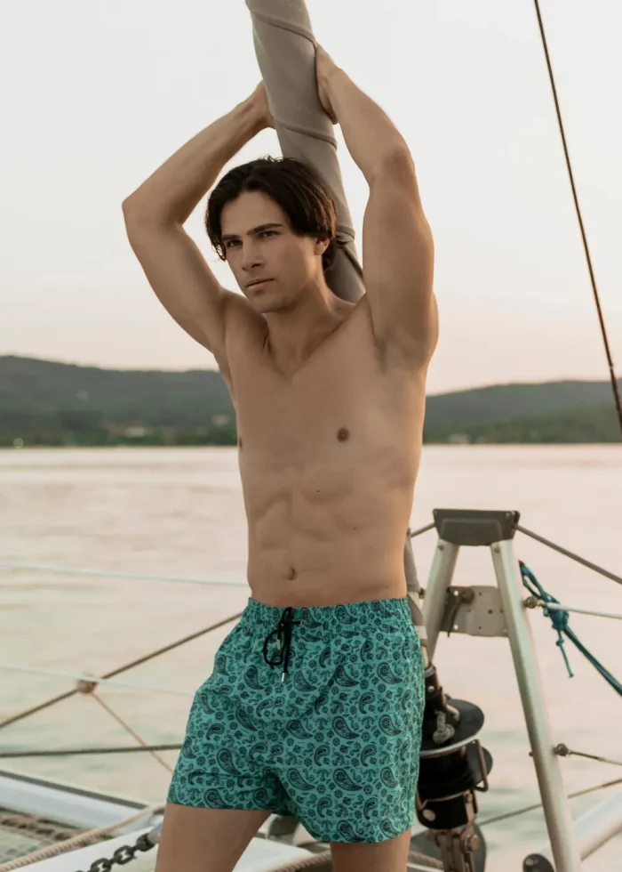 Paisley Pattern Classic Men Swimwear - Image 2