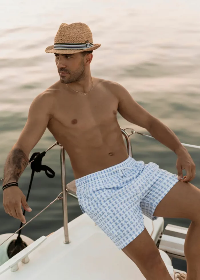Greek Pattern Classic Men Swimwear - Image 2
