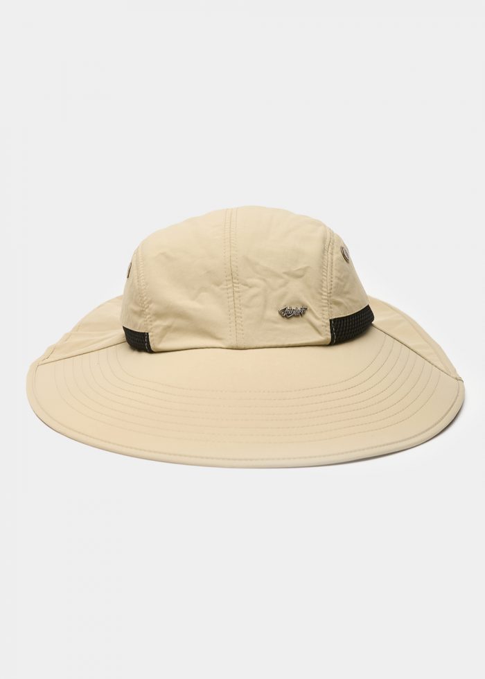 Beige active hat with neck protector - Image 2