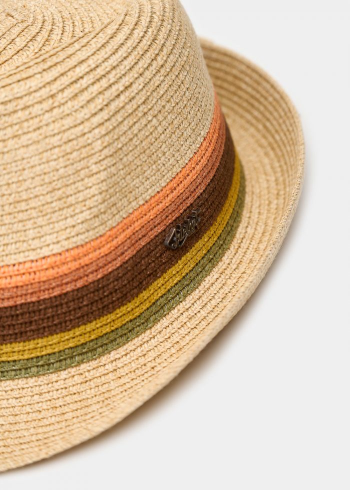 Beige fedora with raindow details - Image 3