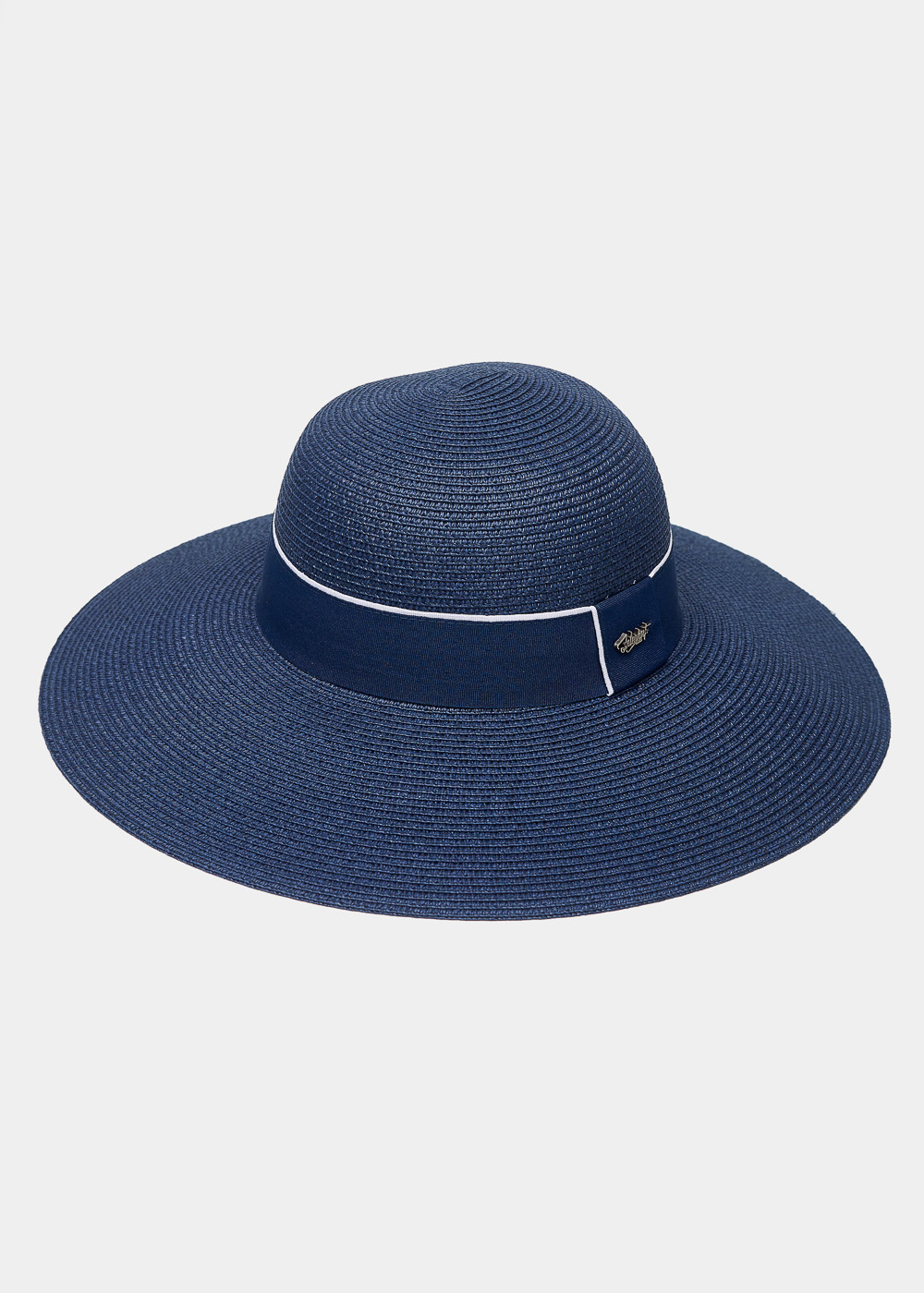 Navy Blue Straw Hat w/ Strap Navy Blue Straw Hat w/ Strap - Image 1