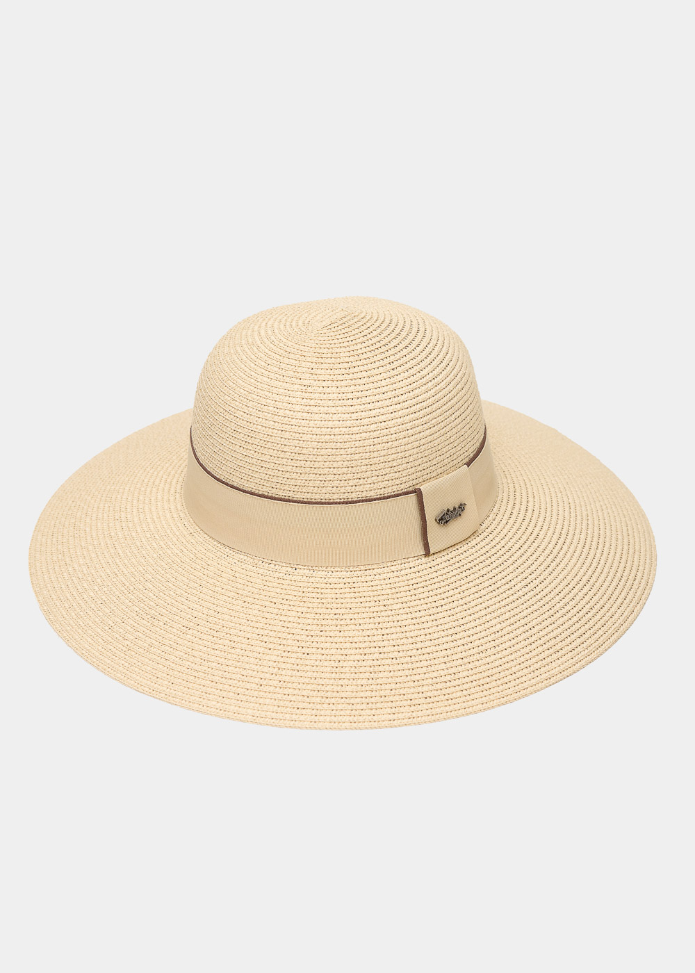 Beige Straw Hat w/ Strap Beige Straw Hat w/ Strap - Image 1