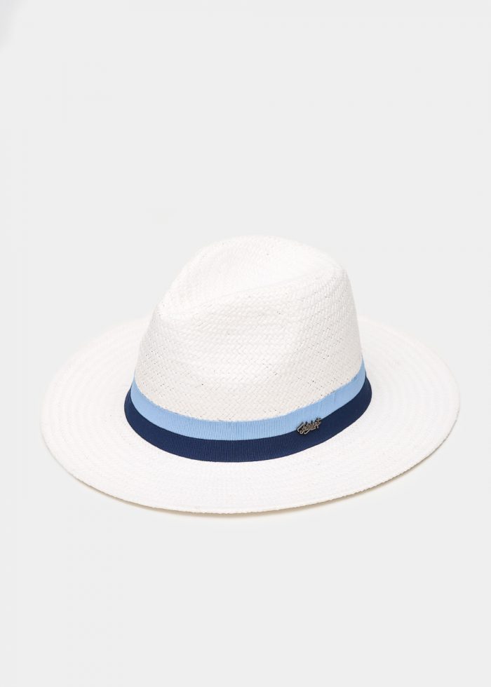 White Panama w/ Double Blue Strap - Image 2