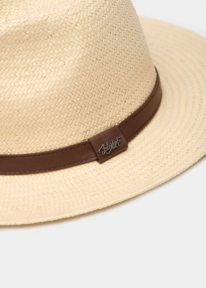 Beige Panama w/ Leather Strap - Image 3
