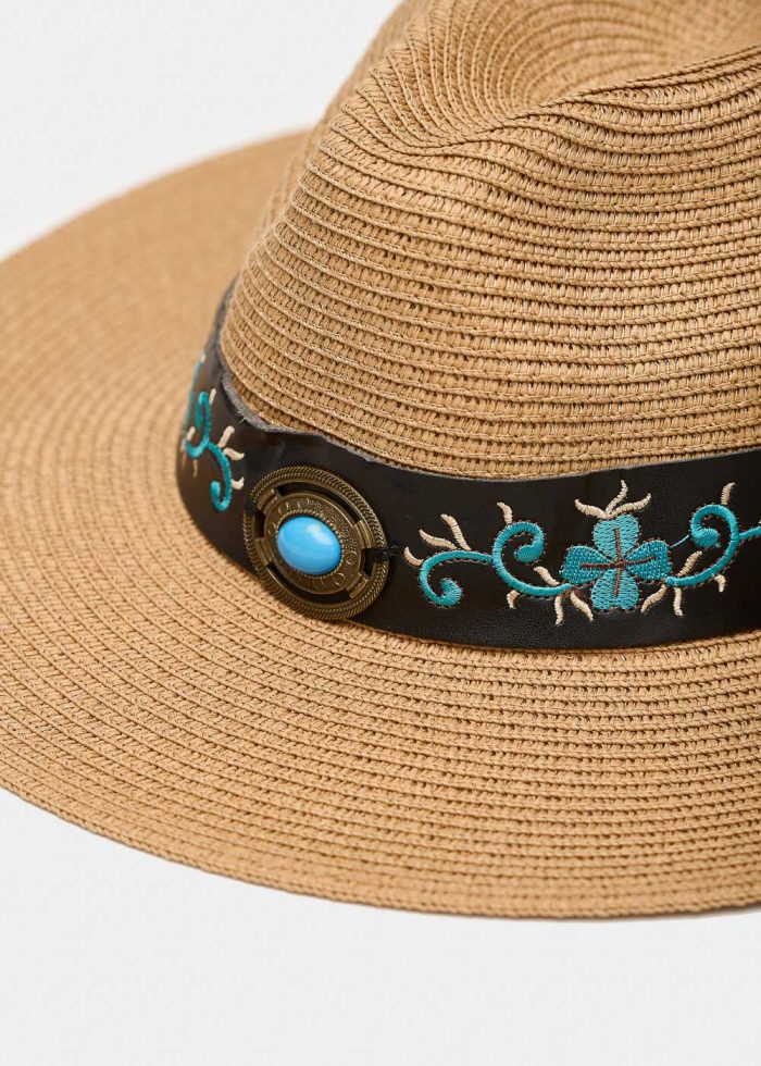 Brown Panama w/ Boho Details - Image 3