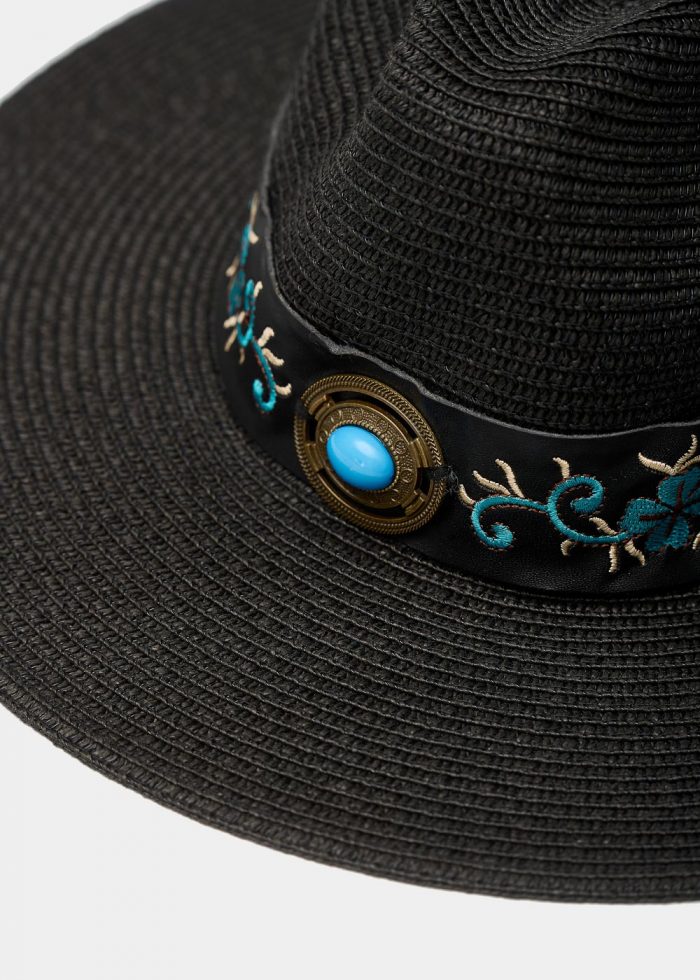 Black Panama w/ Boho Details - Image 3