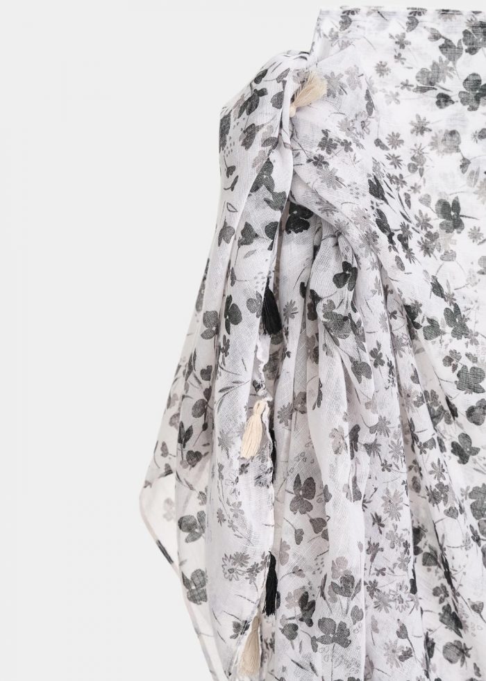 Black mini flowers pareo - Image 2