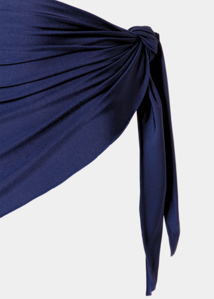 Dark Navy Blue Dacron Mini Pareo - Image 2