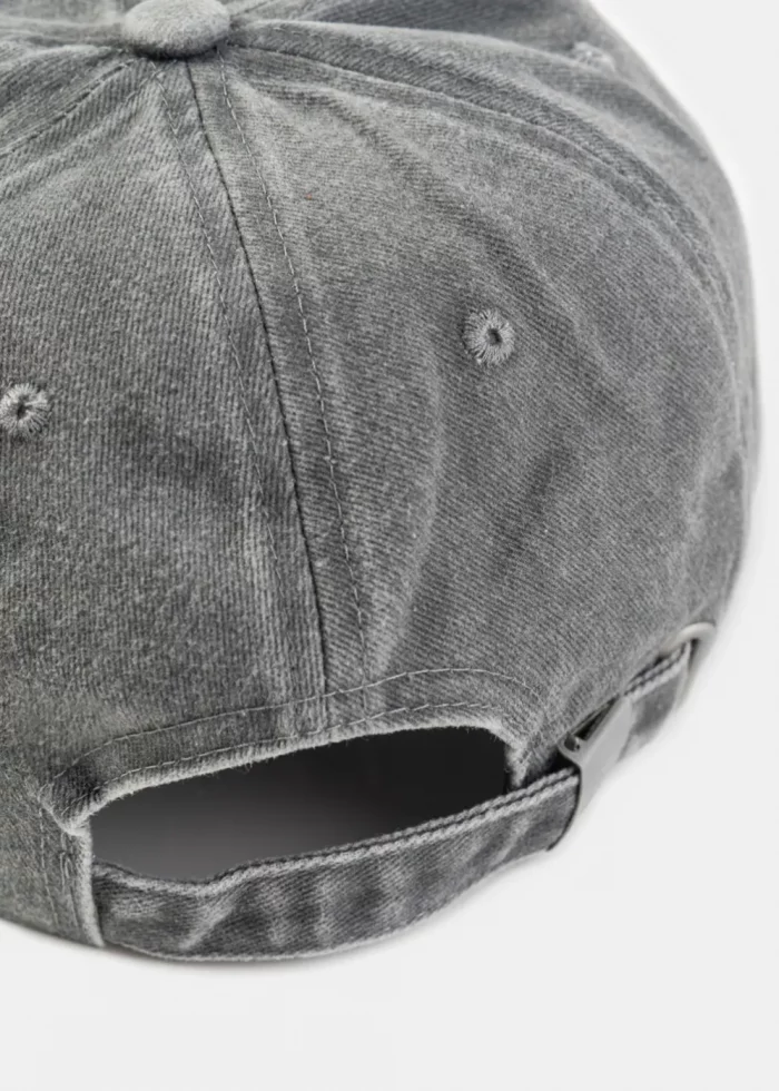Washed Cotton Twill Cap - Light Grey - Image 3