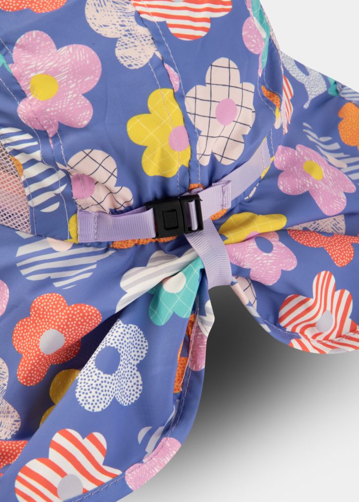 Purple Kids Bucket Hat w/ Neck Protector - Image 5