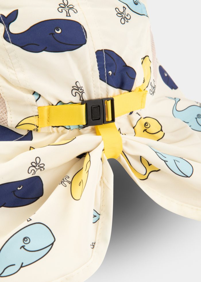 Yellow Kids Bucket Hat w/ Neck Protector - Image 5