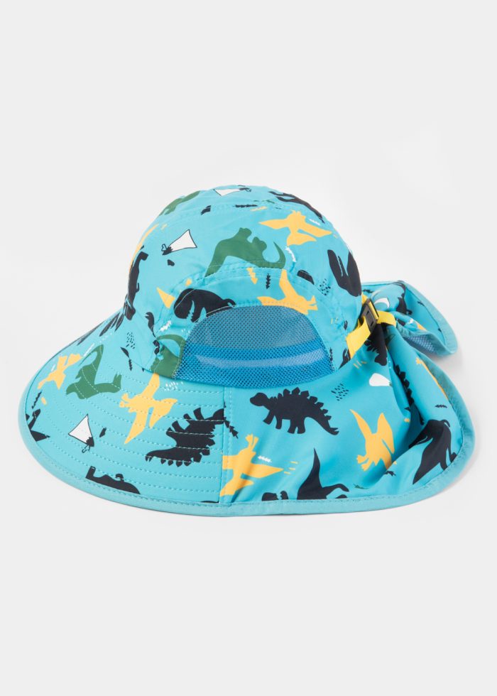 Light Blue Kids Bucket Hat w/ Neck Protector - Image 4