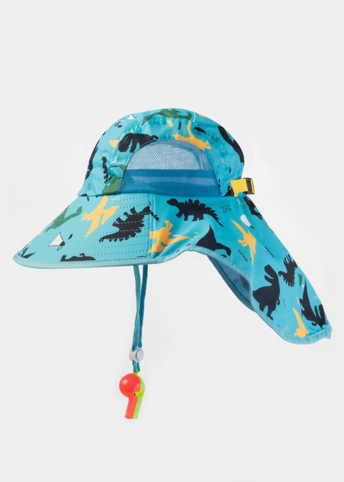 Light Blue Kids Bucket Hat w/ Neck Protector - Image 2