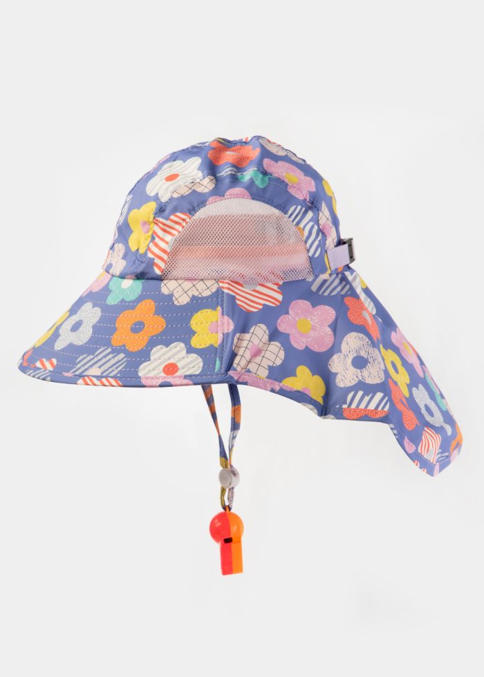 Purple Kids Bucket Hat w/ Neck Protector - Image 2