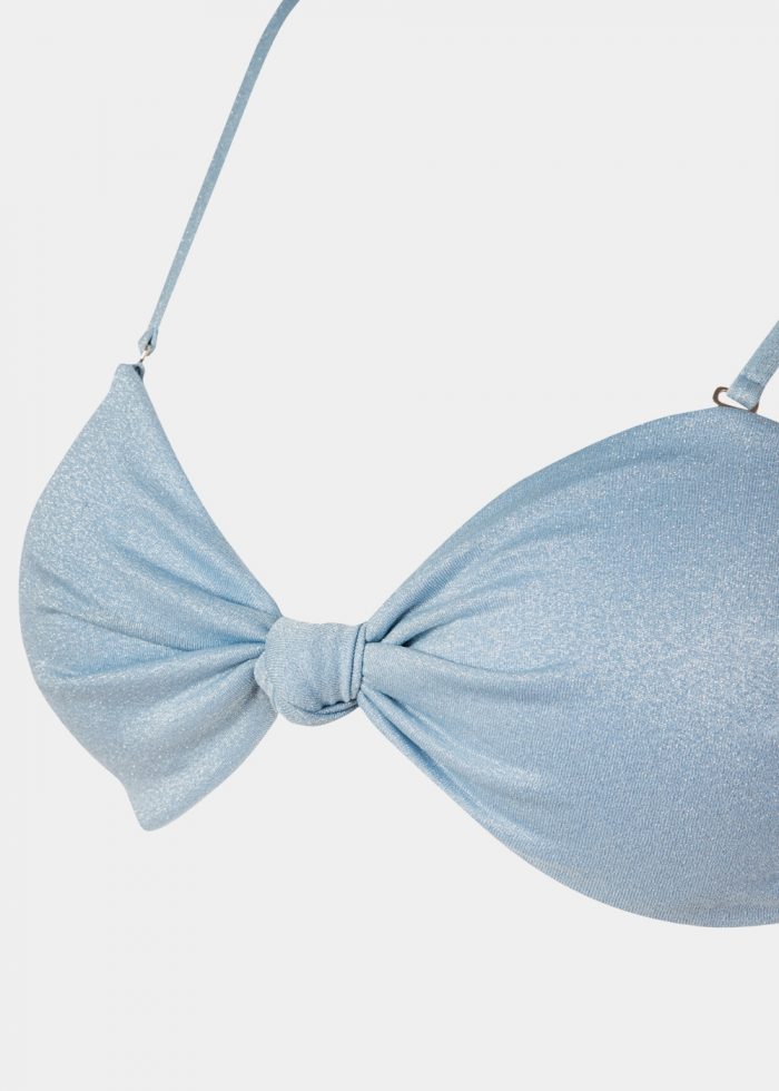 Marbella Bikini Top - Light Blue Shimmer - Image 3