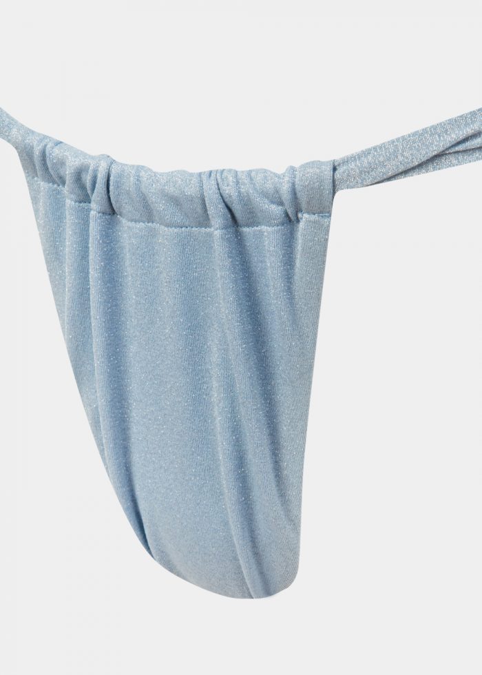 Marbella Bikini Bottom - Light Blue Shimmer - Image 5