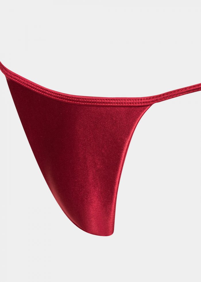 Mykonos Bikini Bottom - Burgundy Glowy - Image 3