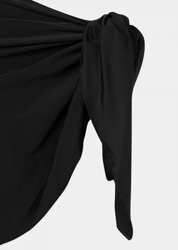 Black Matte Dacron Mini Pareo - Image 3