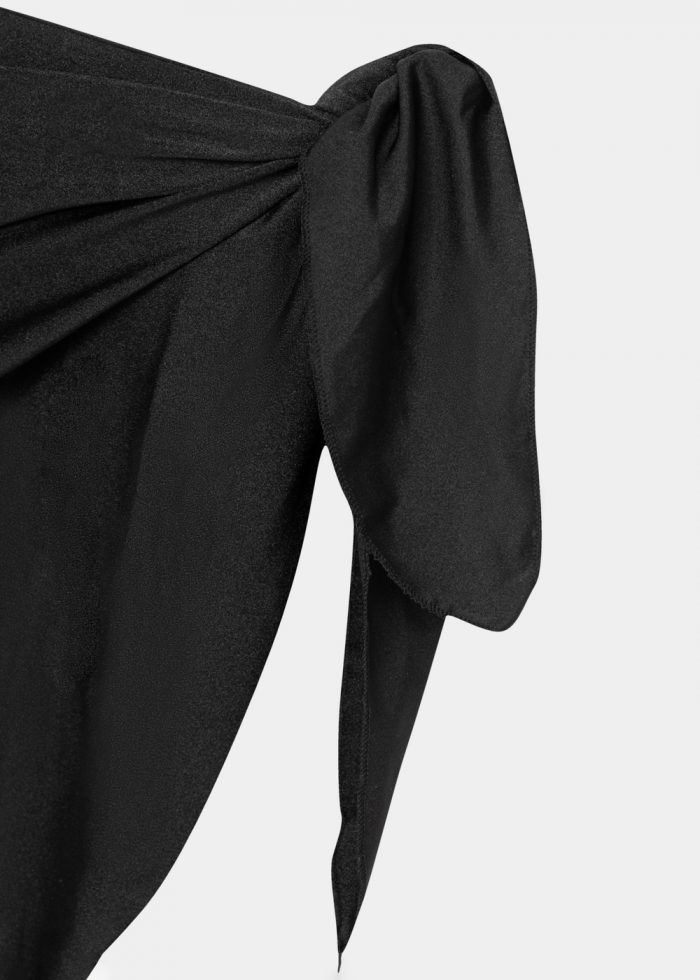 Black Dacron Mini Pareo - Image 3