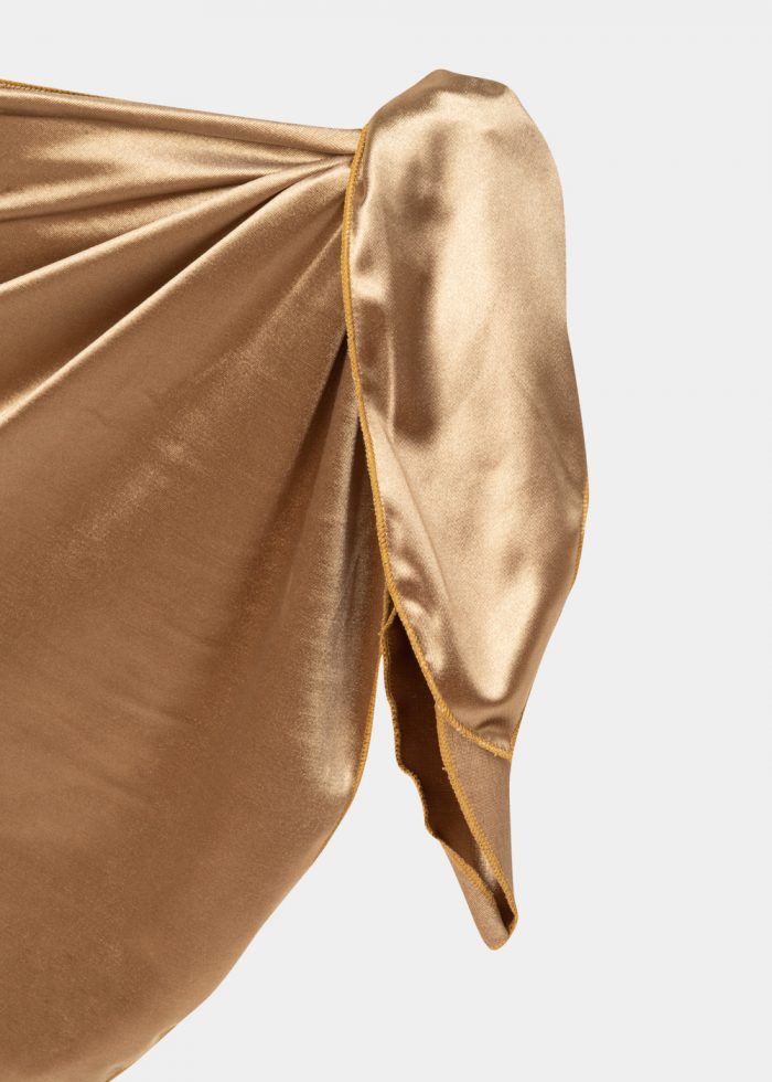 Gold Shiny Dacron Mini Pareo - Image 3