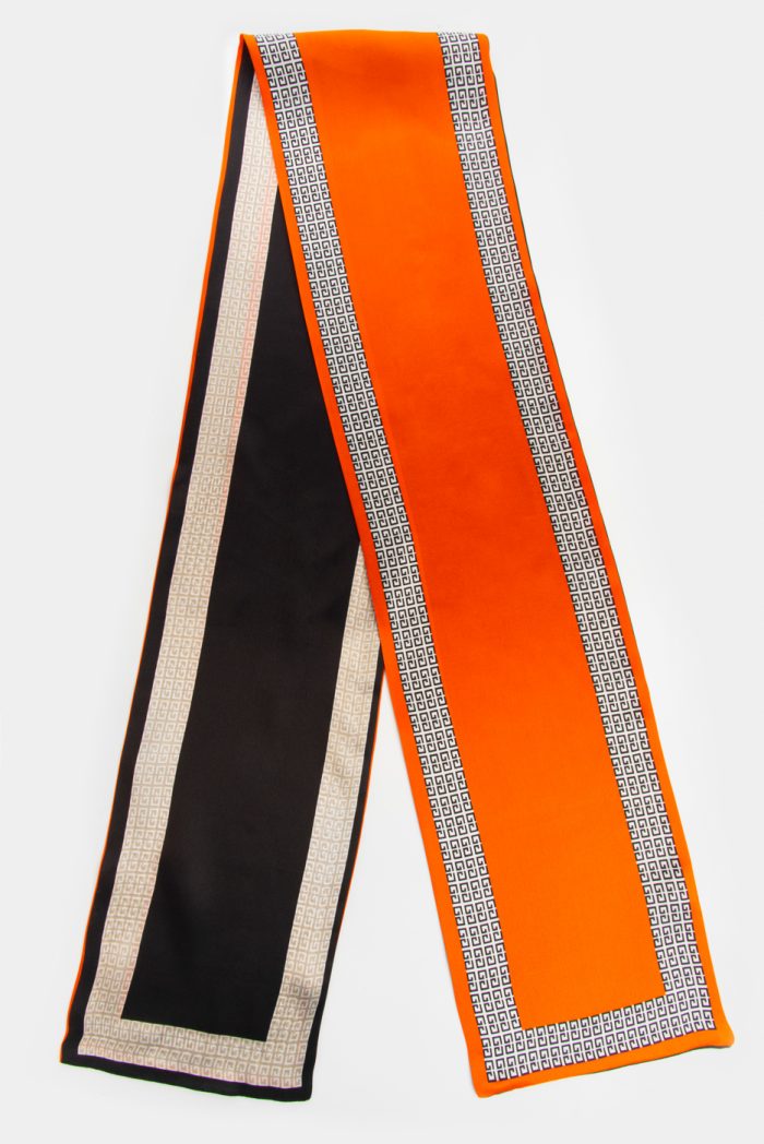 Meander Print Silk Scarf - Image 3