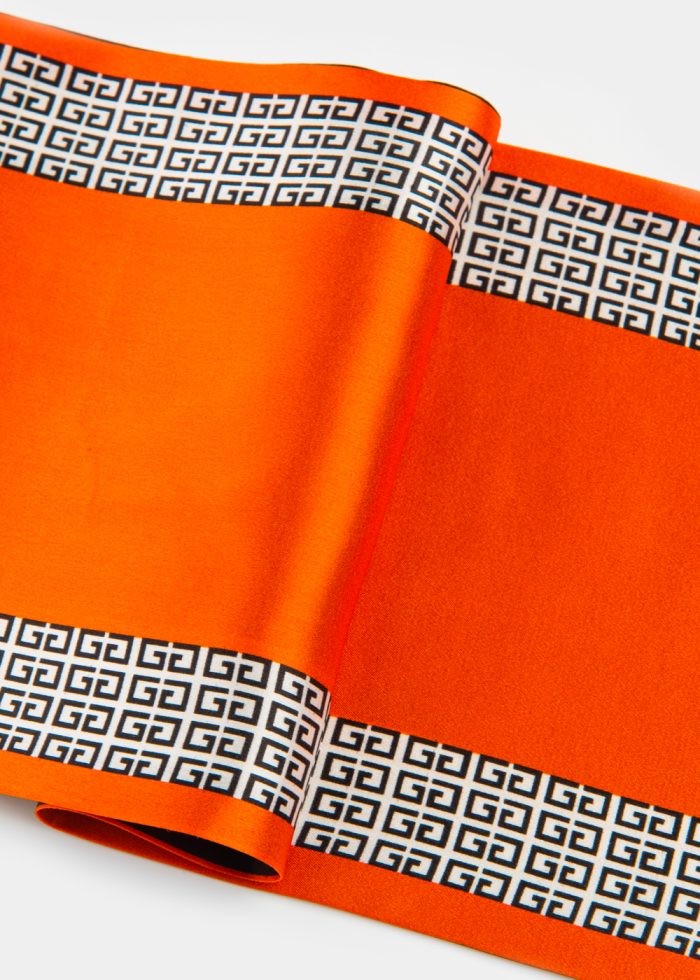 Meander Print Silk Scarf - Image 4