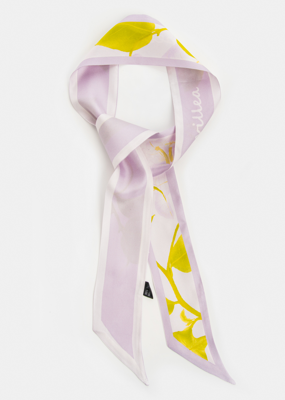 Leaves Print Silk Scarf Leaves Print Silk Scarf - Image 1