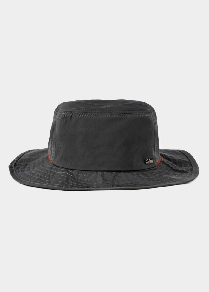 Grey Active Bucket Hat w/ Orange Details - Image 2