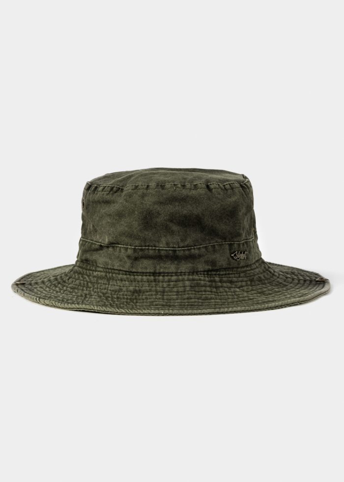 Khaki Active Bucket Hat w/ Washed Cotton - Image 2