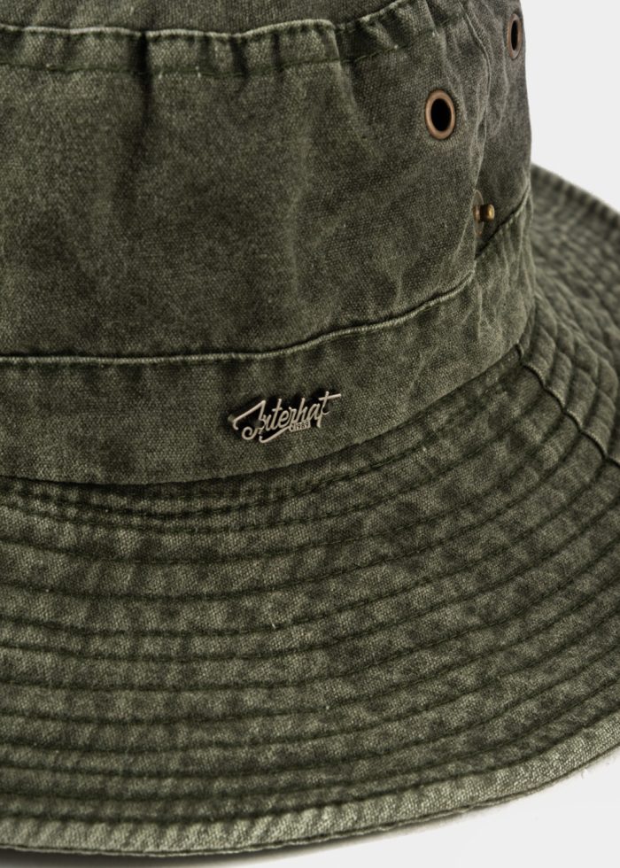Khaki Active Bucket Hat w/ Washed Cotton - Image 3