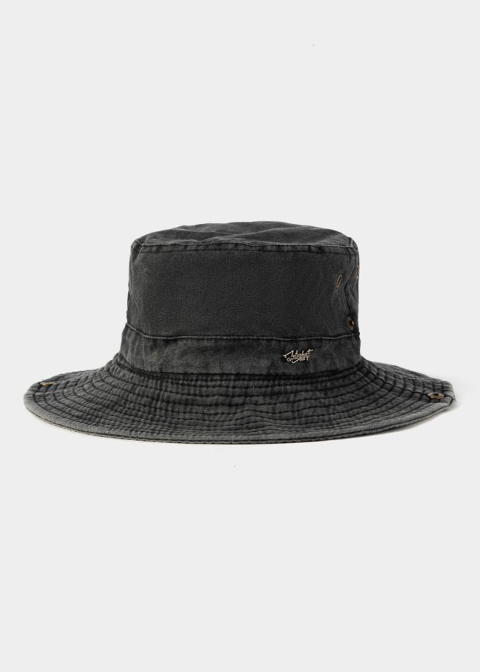 Black Active Bucket Hat w/ Washed Cotton - Image 2
