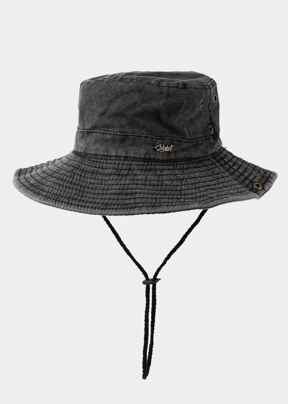 Black Active Bucket Hat w/ Washed Cotton Black Active Bucket Hat w/ Washed Cotton - Image 1