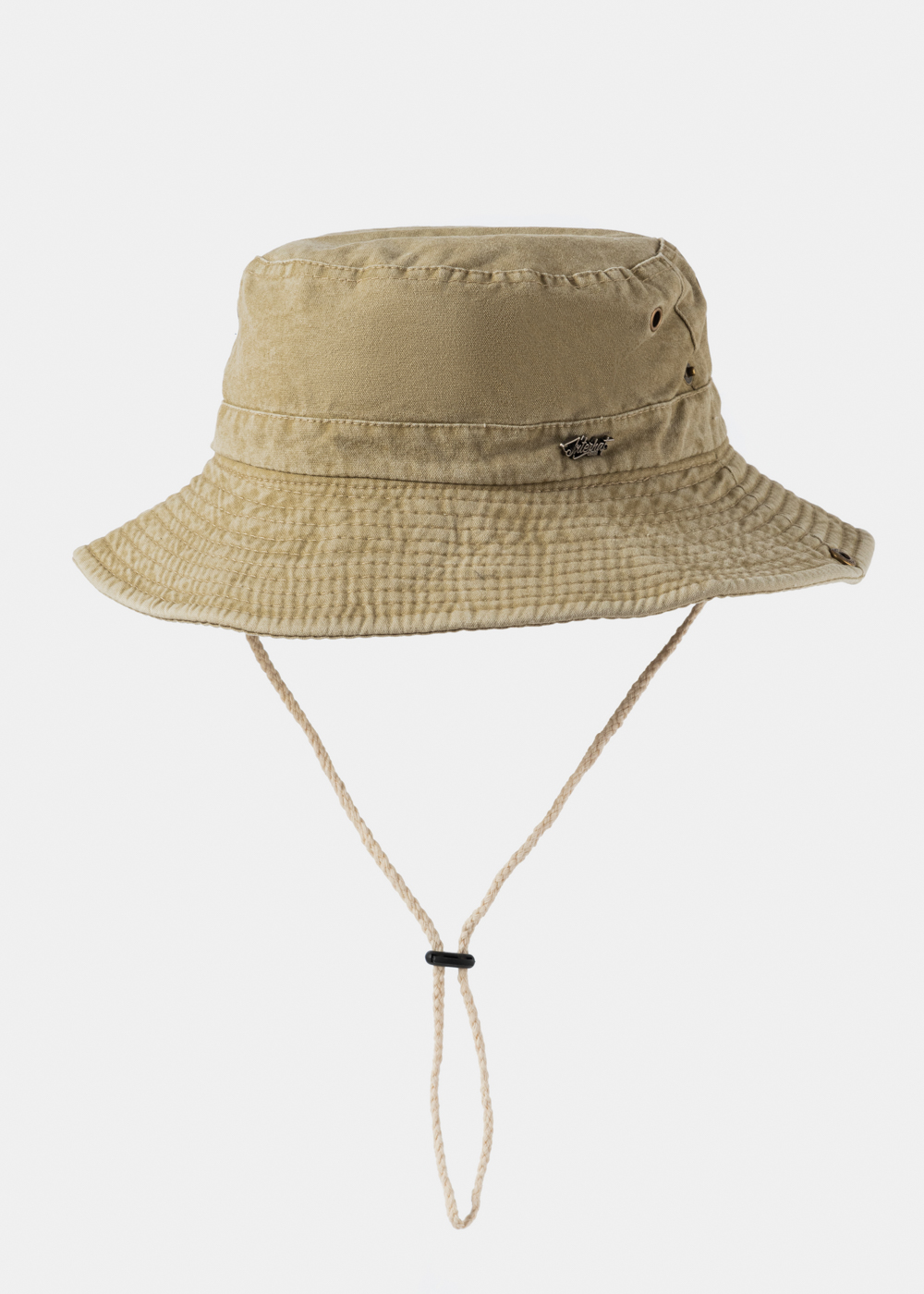 Beige Active Bucket Hat w/ Washed Cotton Beige Active Bucket Hat w/ Washed Cotton - Image 1