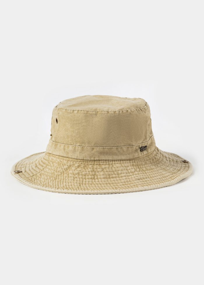 Beige Active Bucket Hat w/ Washed Cotton - Image 2