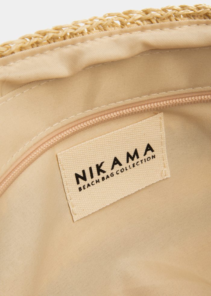 Striped Beach Bag w/ Leatherette Handles - Image 3