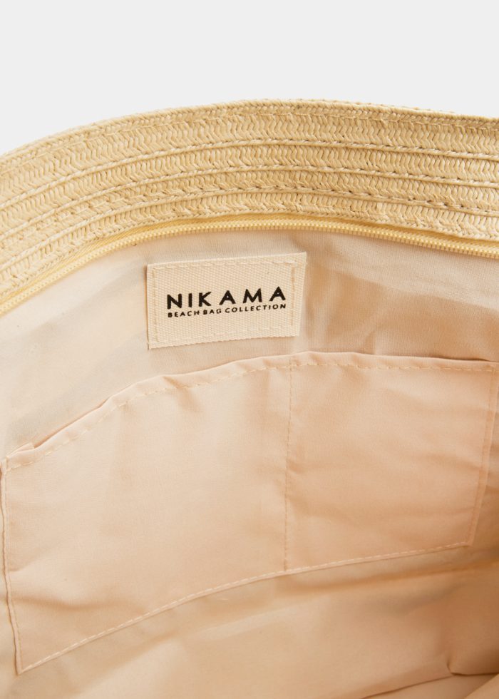 Striped Beach Bag w/ Leatherette Handles - Image 3