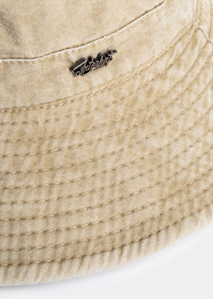 Beige Active Bucket Hat w/ Washed Cotton - Image 3