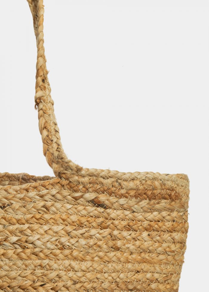 Big Jute Beach Bag w/ Anchor Design - Image 2