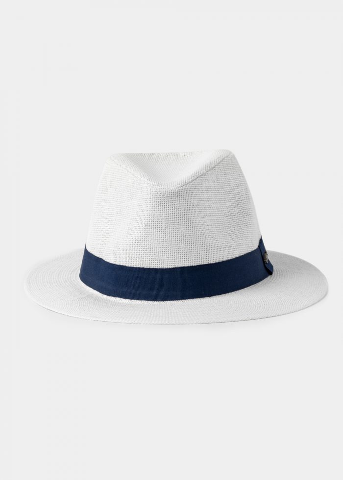 White Classic Panama Style hat - Image 2