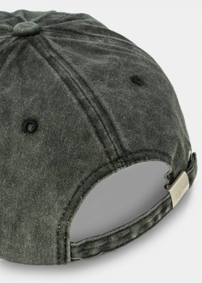 Washed Cotton Twill Cap - Black - Image 3