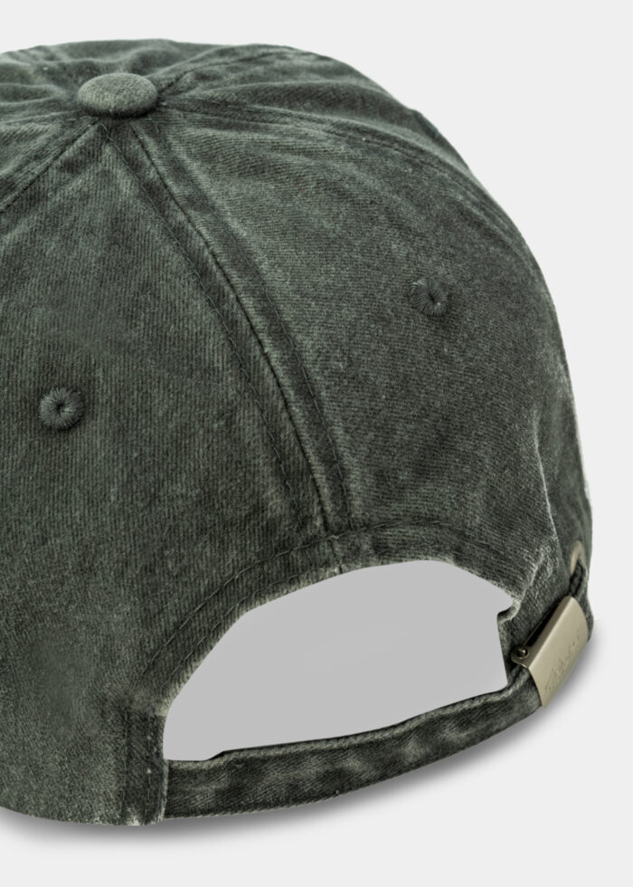 Washed Cotton Twill Cap -  Dark Green - Image 3
