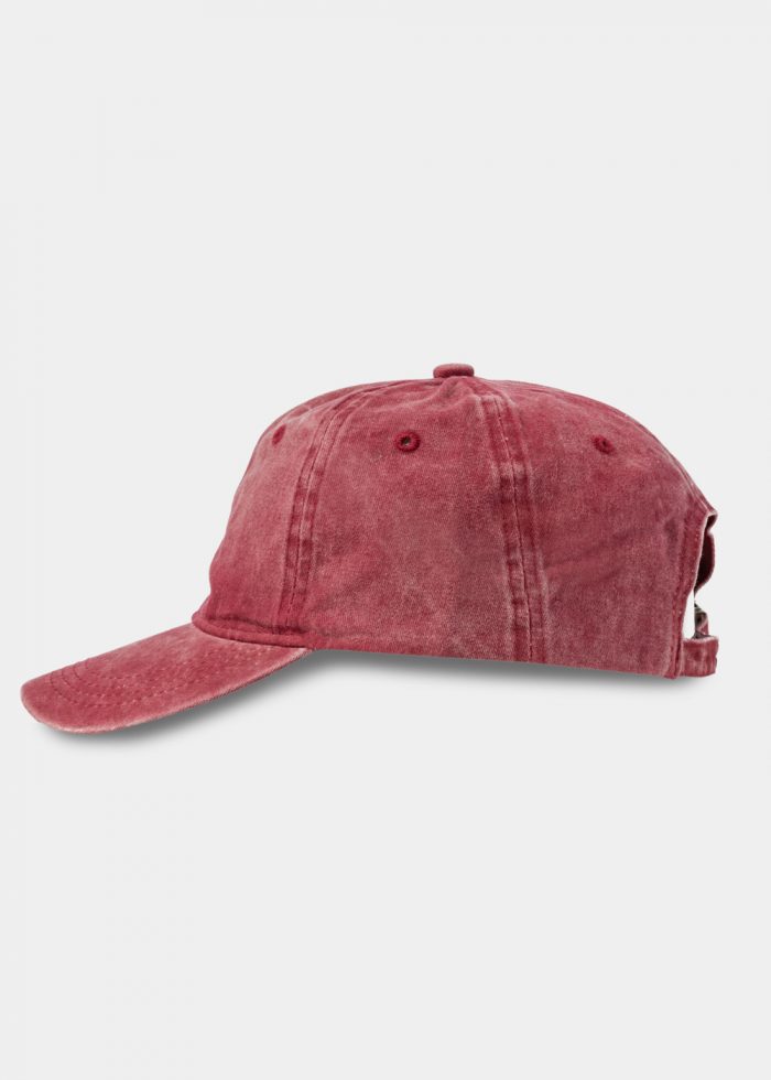 Washed Cotton Twill Cap - Burgundy - Image 2