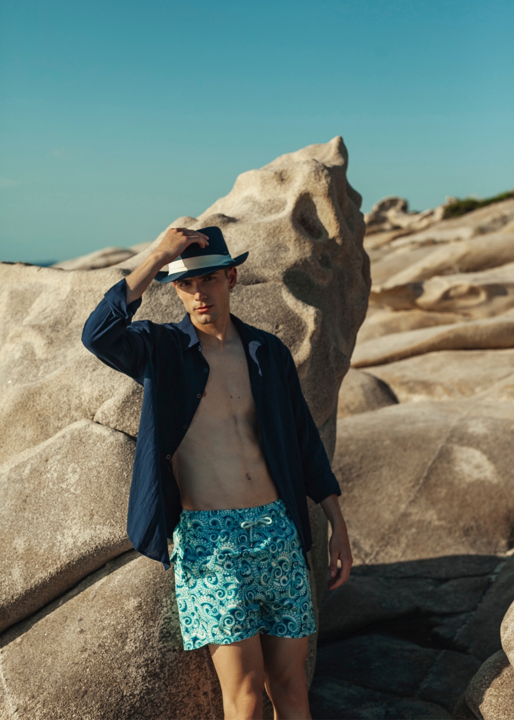 Navy cotton summer shirt Navy cotton summer shirt - Image 1