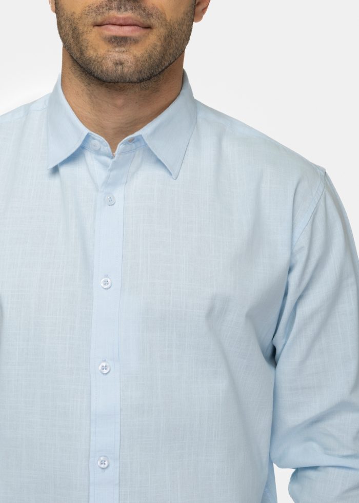 100% Cotton Light Blue Shirt - Image 3