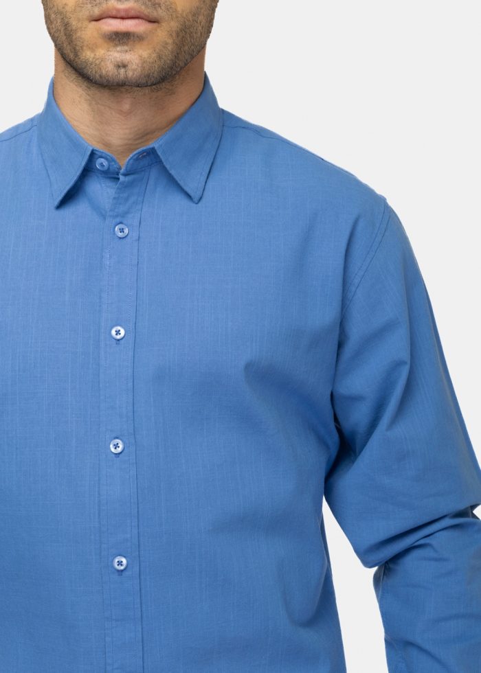 100% Cotton Blue Shirt - Image 3