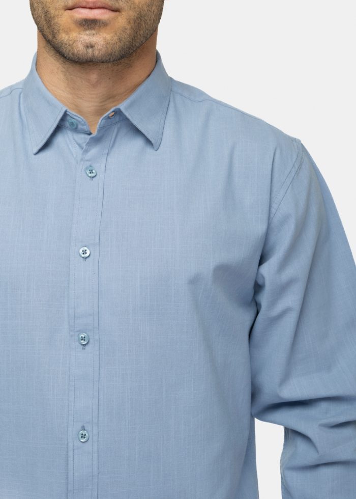 100% Cotton Blue - Grey Shirt - Image 3