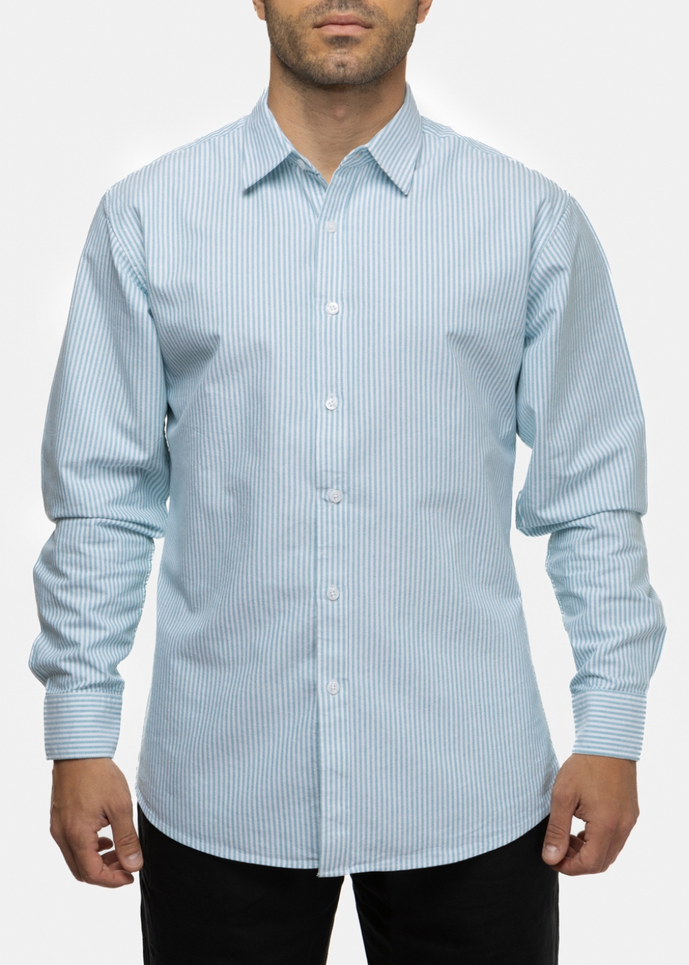100% Cotton Mint Striped Shirt 100% Cotton Mint Striped Shirt - Image 1